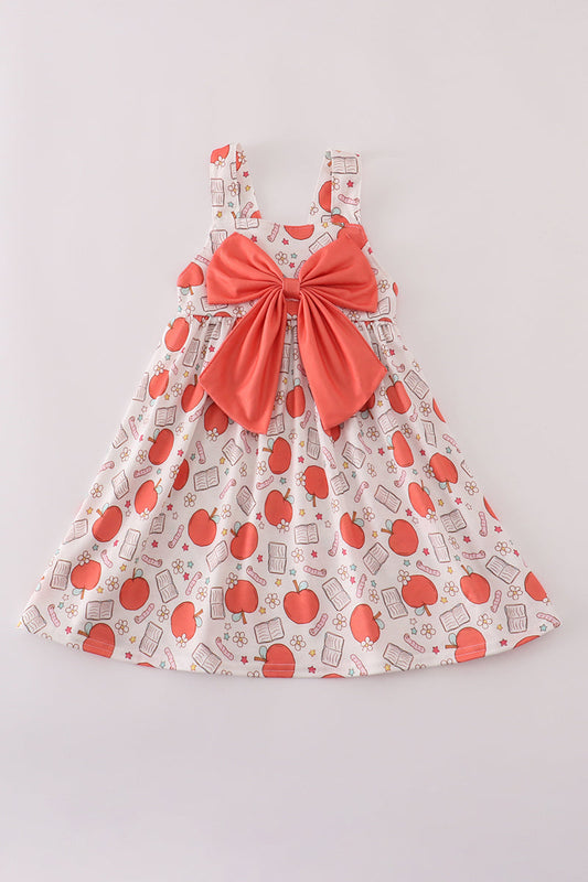 Apple bow strap dress